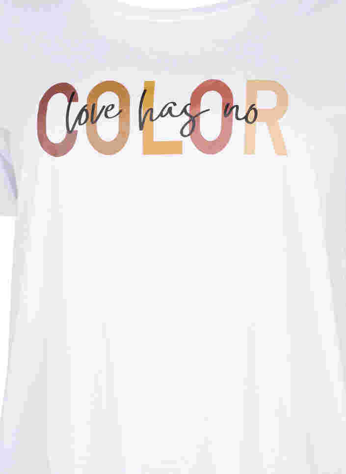 T-Shirt aus Baumwolle mit Print, Bright White COLOR, Packshot image number 2