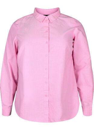 Langärmliges Baumwollhemd, Pink Frosting, Packshot image number 0