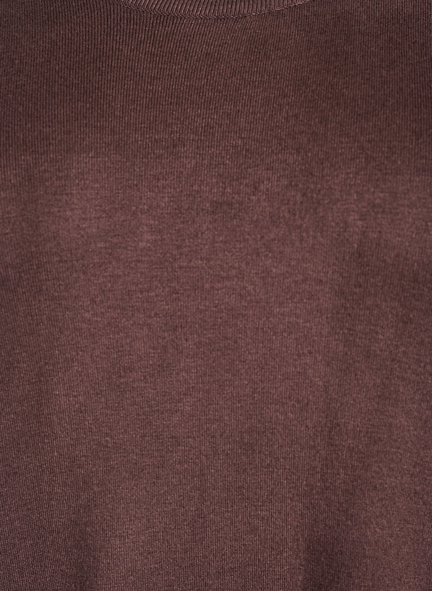 ZizziKnielanges Strickkleid mit kurzen &Auml;rmeln, Braun, Packshot image number 2