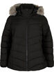 Kurze Steppjacke mit Kapuze, Schwarz, Packshot image number 0