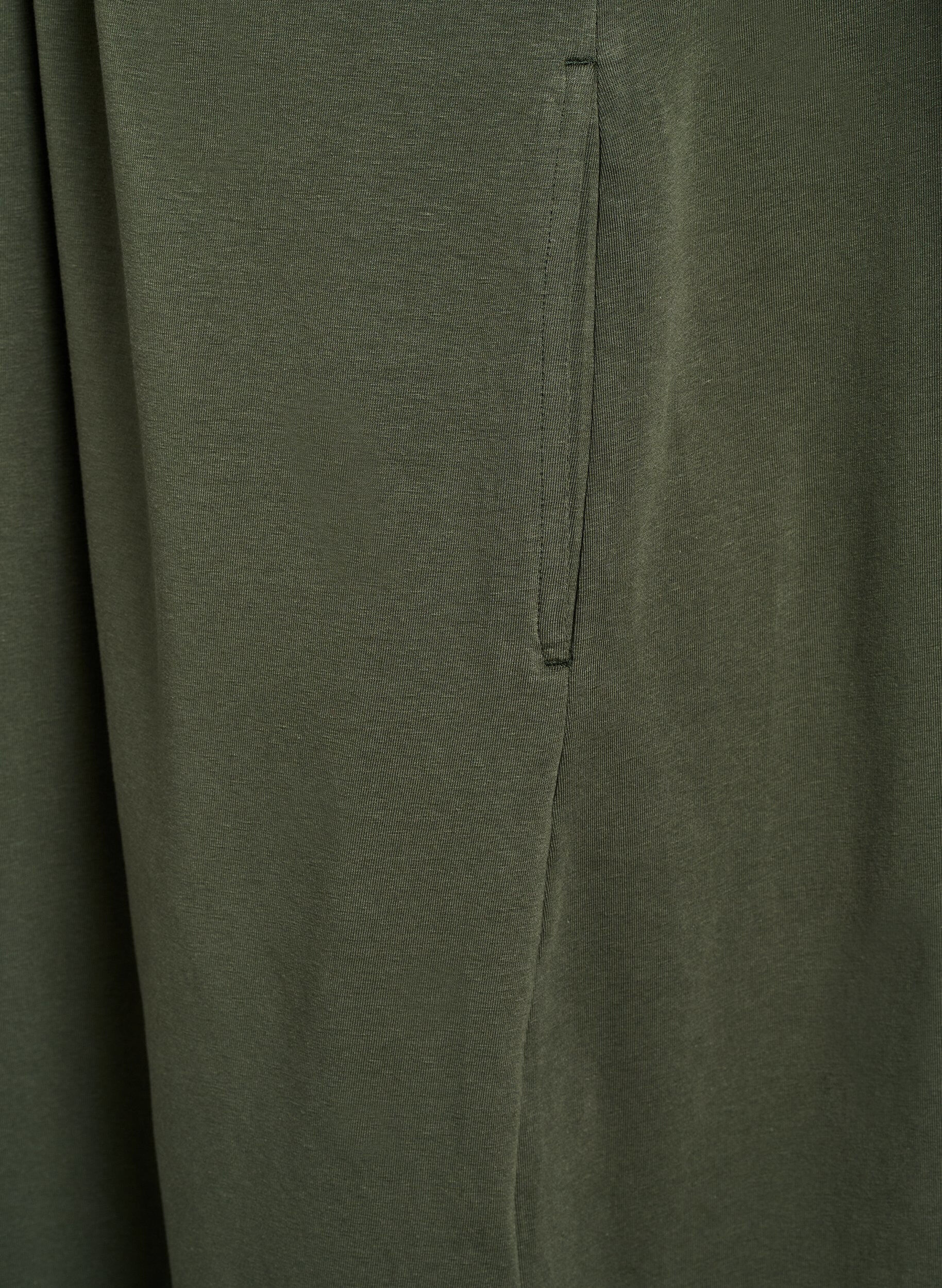 ZizziMidikleid aus Baumwolle mit kurzen &Auml;rmeln, Gr&uuml;n, Packshot image number 4