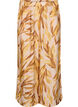 Hose mit weitem Bein, Blattdruck und hohem Gummizugbund., Gelb, Packshot image number 0