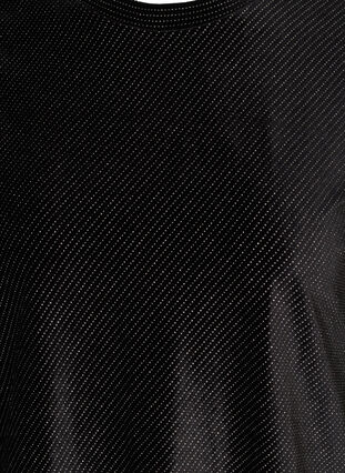 Velourbluse mit Puffärmel, Black, Packshot image number 2