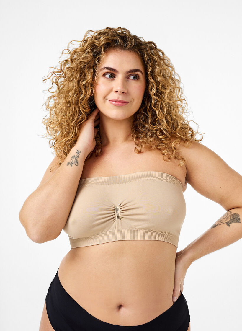 Tr&auml;gerloser BH, Beige, Model image number 0