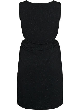 Ärmelloses Kleid mit ausgeschnittenem Teil, Black, Packshot image number 1