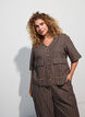 Karierte Bluse mit Brusttaschen, Braun, Model image number 4