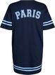 Kurzes T-Shirt-Kleid mit sportlichen Details, Blau, Packshot image number 1