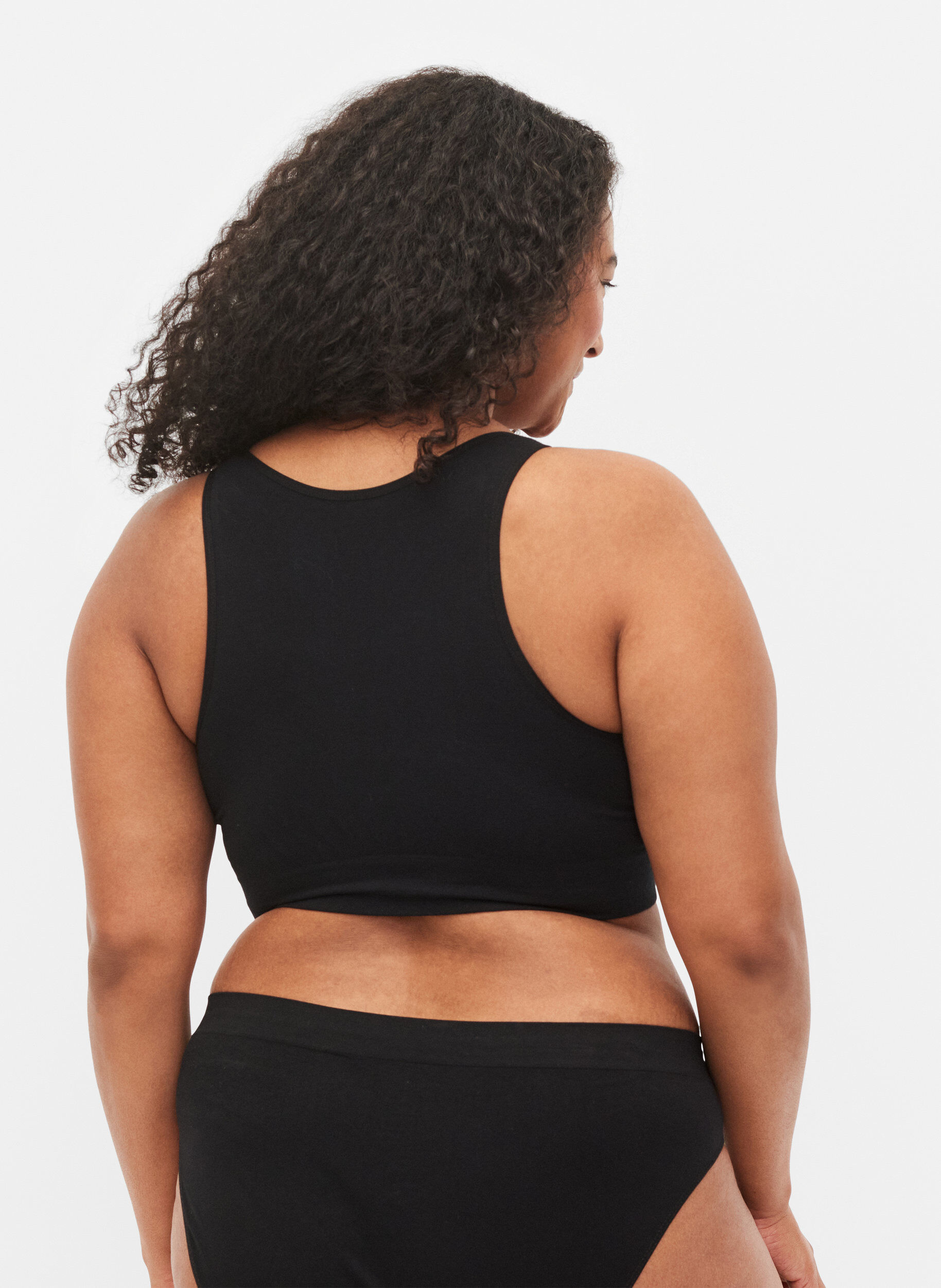 ZizziWeicher BH mit Mesh, Black, Model image number 1