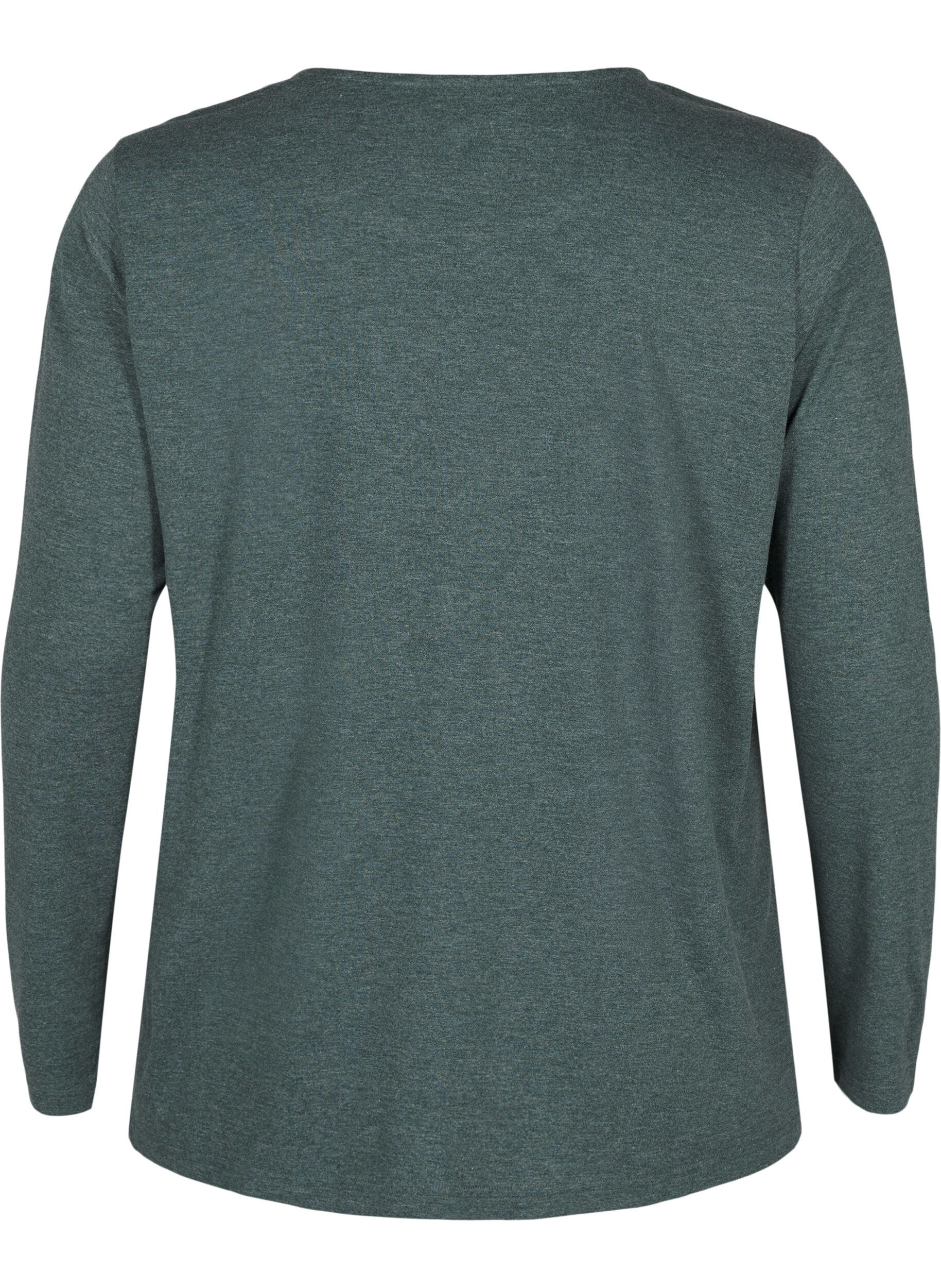 ZizziLang&auml;rmliges T-Shirt mit Rundhalsausschnitt, Scarab Mel., Packshot image number 1