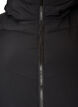 Mittellange Steppjacke mit Kapuze, Schwarz, Packshot image number 2