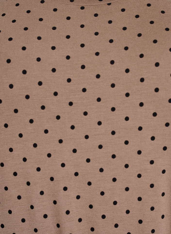 Mittellanges Jerseykleid mit Bindegürtel an der Taille, Braun, Packshot image number 2