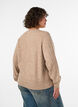 Strickjacke mit Zopfmuster und Perlenkn&ouml;pfen, Beige, Model image number 2