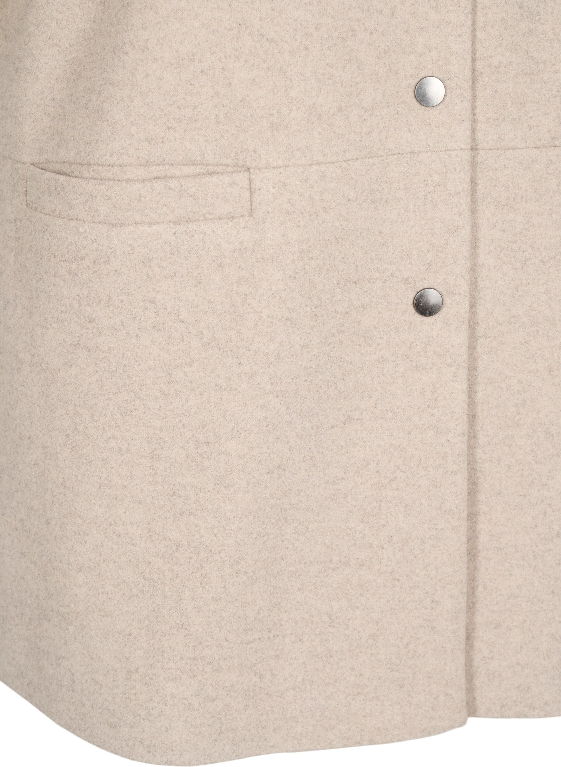 ZizziCape-Jacke in Wolloptik mit kurzen &Auml;rmeln, Simply Taupe Mel., Packshot image number 3