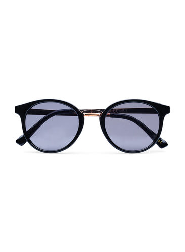 Sonnenbrille mit rundem Glas, Black, Packshot image number 0