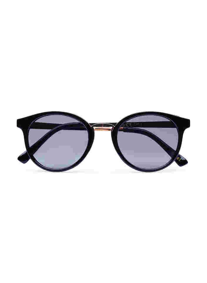 Sonnenbrille mit rundem Glas, Black, Packshot image number 0