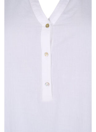 Bluse mit Spitzenbesatz und 3/4-Ärmeln, Bright White, Packshot image number 2