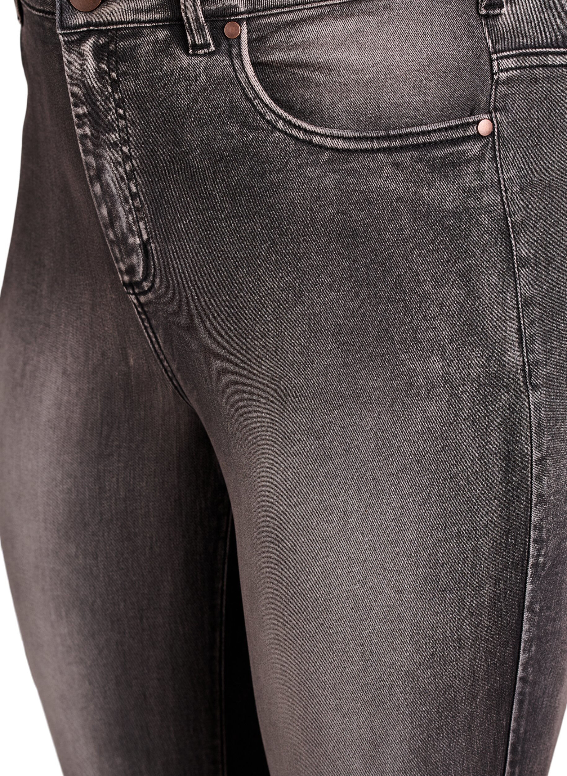 ZizziHoch taillierte super Slim Amy Jeans, Grau, Packshot image number 2