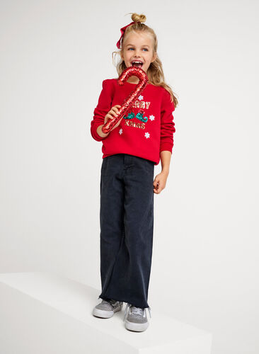 Weihnachts-Sweatshirt für Kinder, Tango Red Merry XMAS, Image image number 1