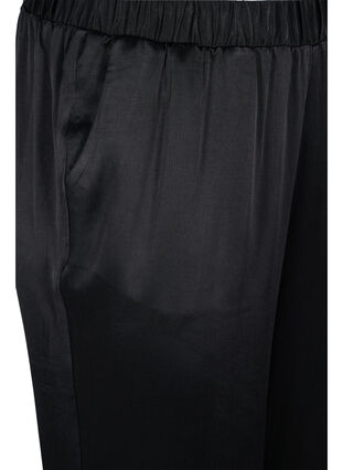 Lockere Hose mit Taschen und Gummizug am Bund, Black, Packshot image number 2