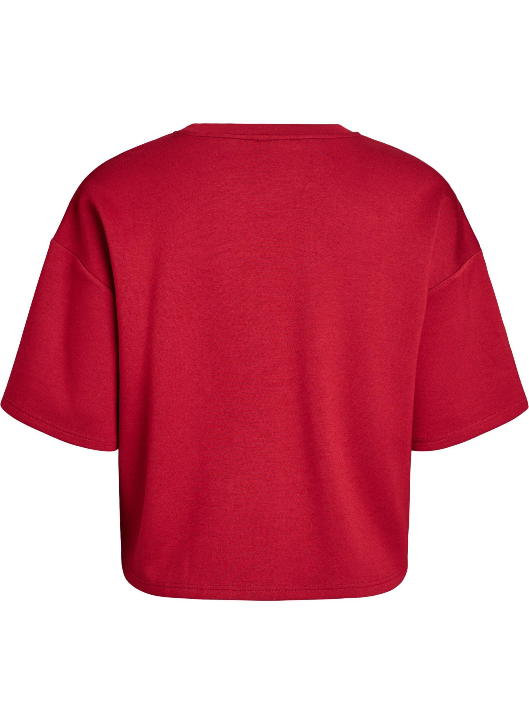 ZizziKurzes Loose-Fit T-Shirt aus Modal-Mix, Rot, Packshot image number 1