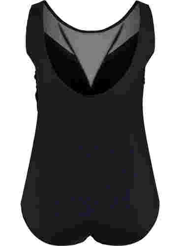 Wattierter Badeanzug mit Mesh, Black, Packshot image number 1