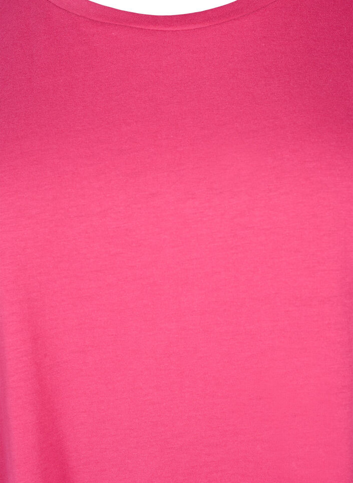 Kurzärmeliges T-Shirt aus einer Baumwollmischung, Pink, Packshot image number 2