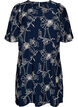 Kurzes A-Linienkleid mit Stickmuster, Blau, Packshot image number 0