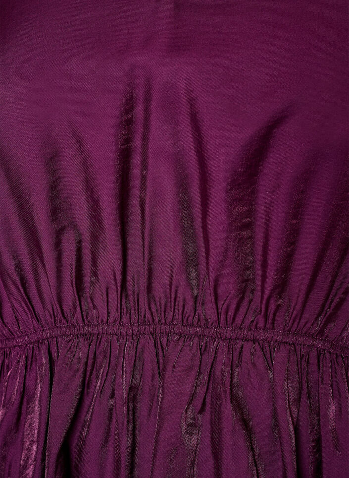 Gl&auml;nzende Bluse aus Viskose mit Peplum-Effekt, Lila, Packshot image number 2