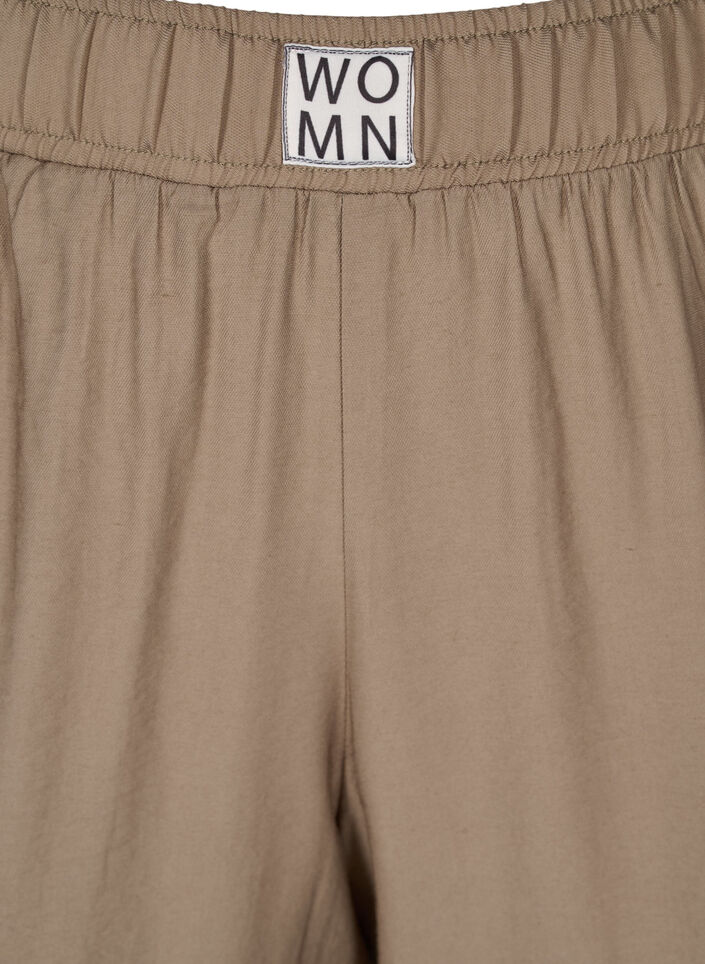 Viskosehose mit Gummibund und Taschen, Timber Wolf, Packshot image number 2