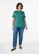 Basic-T-Shirt aus Baumwolle mit Rundhalsausschnitt, Gr&uuml;n, Model image number 1