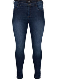Super Slim-Fit-Jeans mit hoher Taille, Dark Blue, Packshot