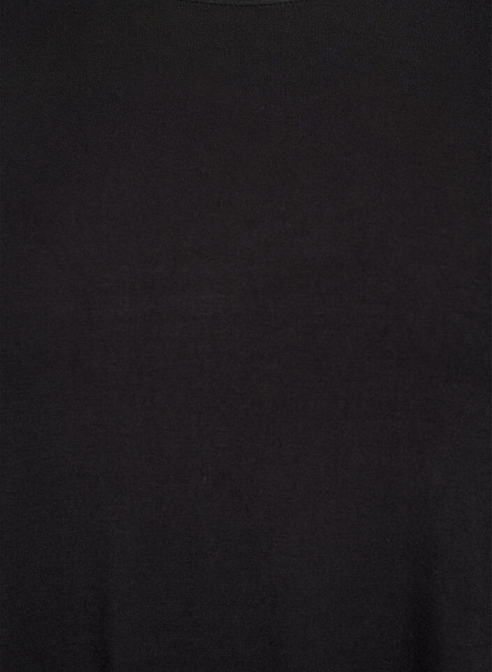 Einfarbige Bluse mit langen &Auml;rmeln, Schwarz, Packshot image number 2