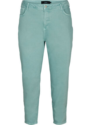 Mom Fit Jeans aus Baumwolle, Chinois Green, Packshot image number 0