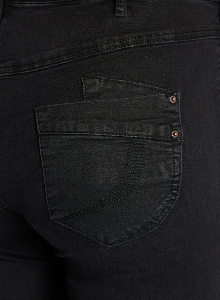 Gemma Jeans in Regular Fit mit hohem Bund, Schwarz, Packshot image number 3