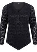 Spitzen-Body mit langen Ärmeln, Black, Packshot image number 0