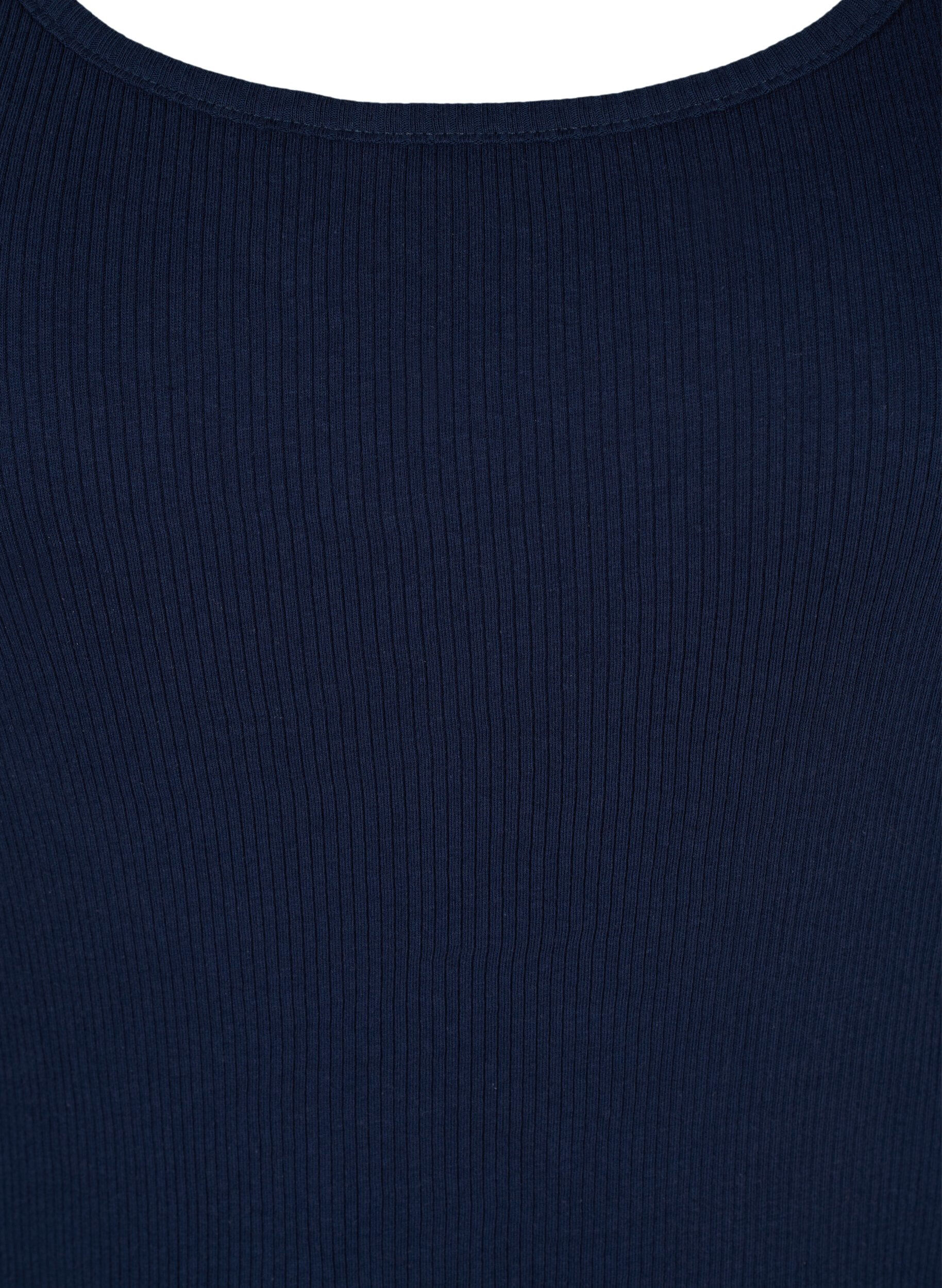 Zizzi2er-Pack Basic Tanktop in Ripp Optik, Navy B/B White, Packshot image number 2