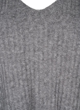 Strickpullover mit Schlitz, Light Grey Melange, Packshot image number 2