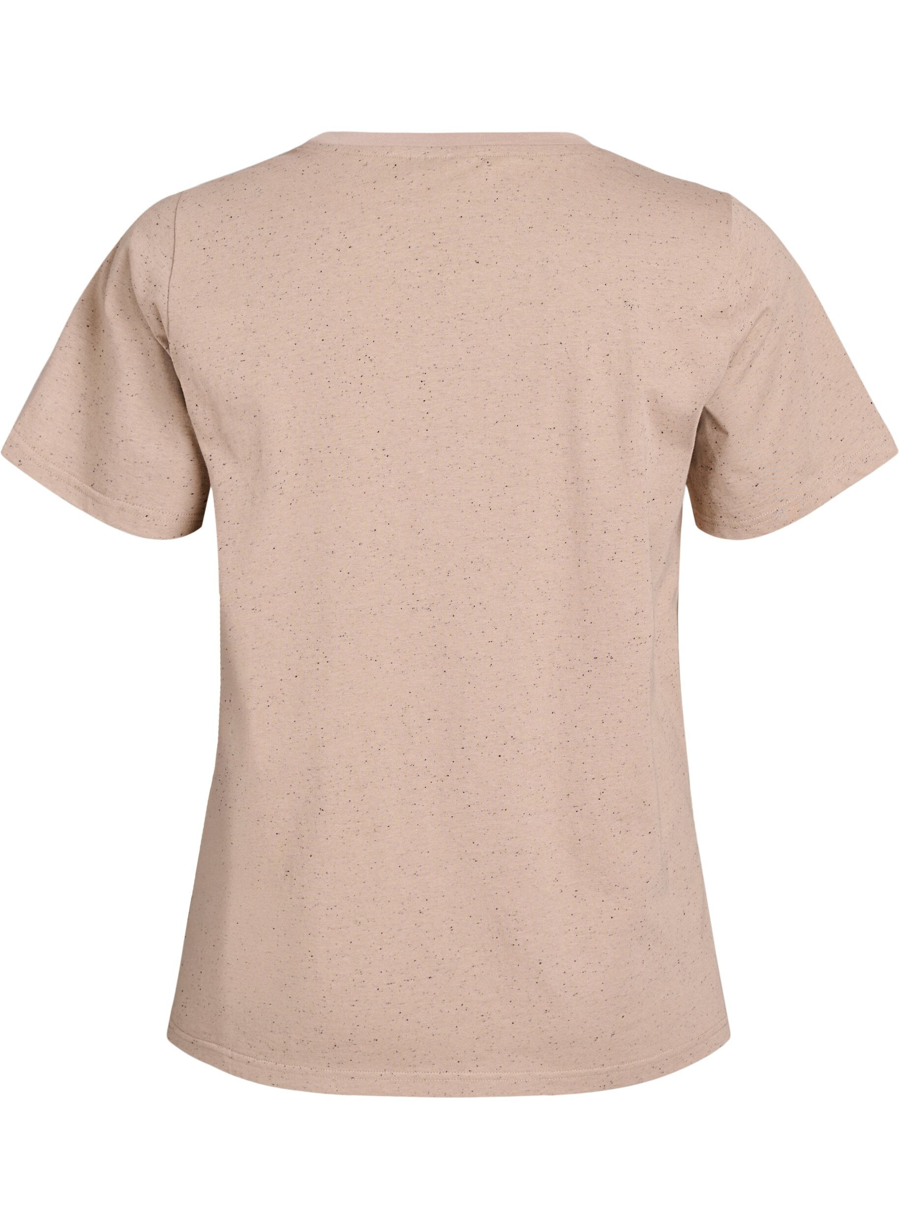 ZizziBaumwoll-T-Shirt mit Rundhalsausschnitt, Beige, Packshot image number 1