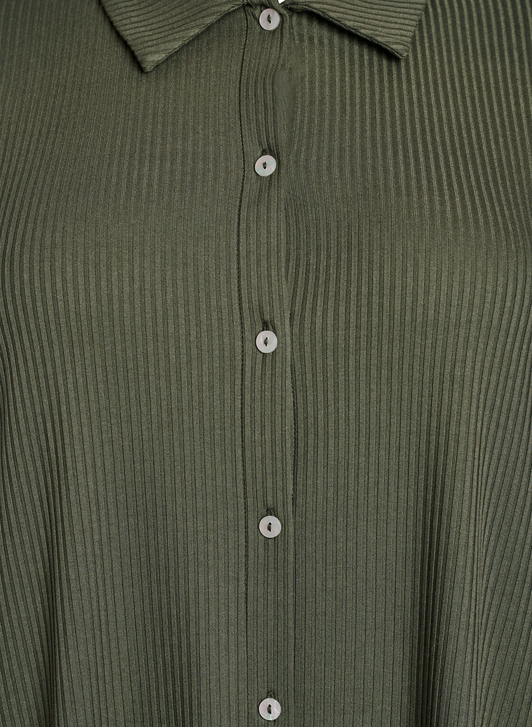 ZizziMaxikleid aus Jersey mit Kragen und kurzen &Auml;rmeln, Gr&uuml;n, Packshot image number 2