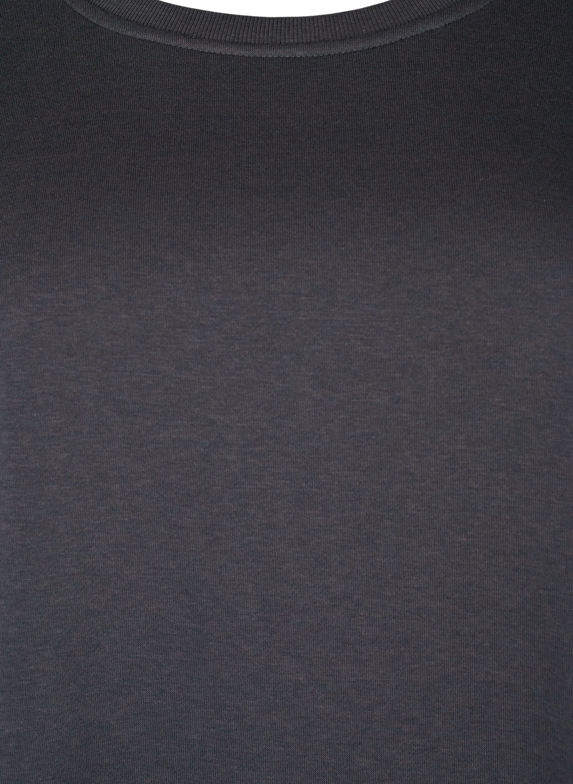 ZizziSweatkleid mit gestickten Details, Dark Grey, Packshot image number 2