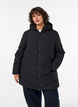 Mittellange Steppjacke mit Kapuze, Schwarz, Model image number 3