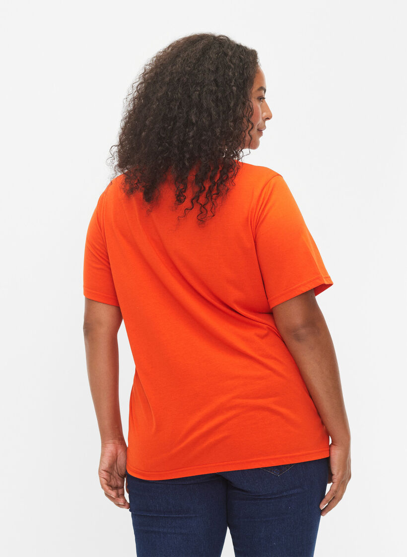 FLASH - T-Shirt mit Motiv, Orange.com, Model image number 1