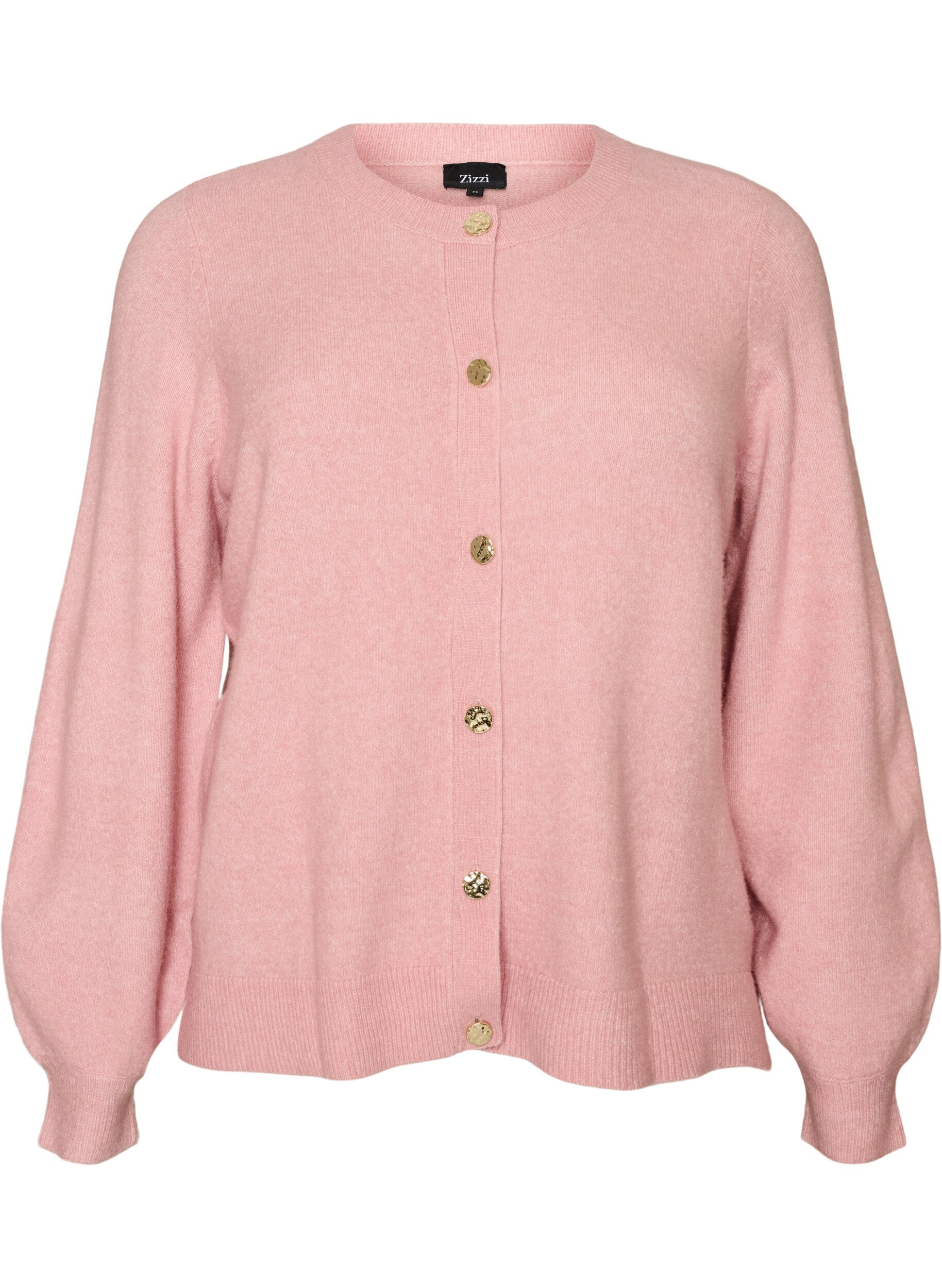 Strickjacke aus weichem Strick mit goldfarbenen Kn&ouml;pfen