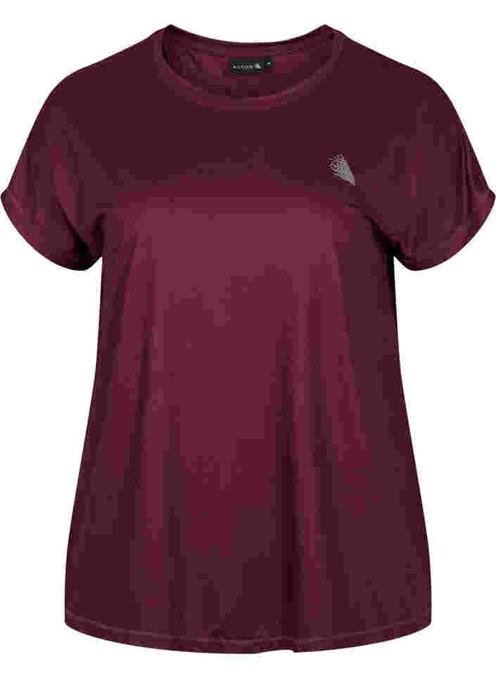 Einfarbiges Trainings-T-Shirt, Fig, Packshot image number 0