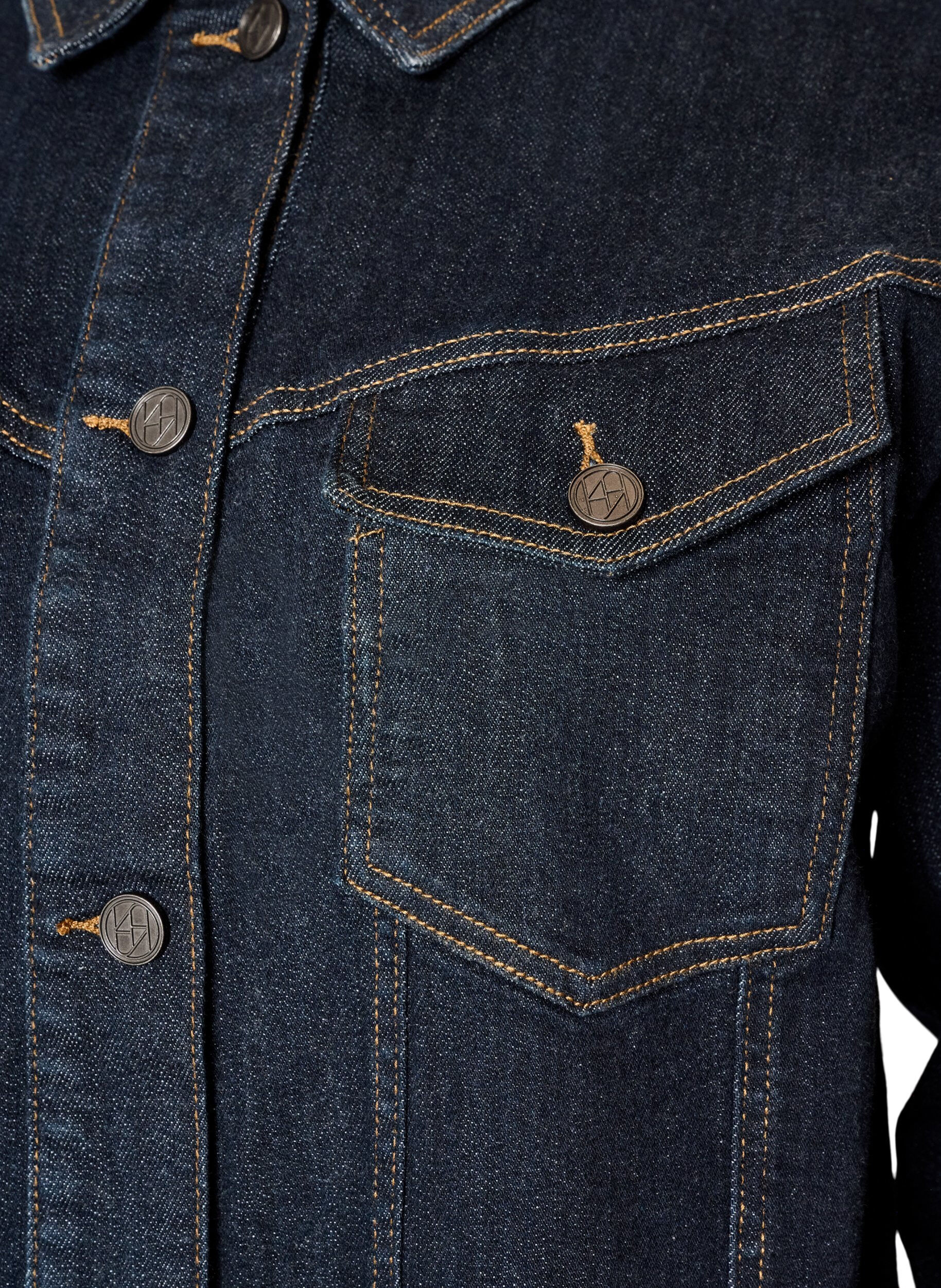 ZizziKlassische Jeansjacke mit Kontrastn&auml;hten, Blau, Packshot image number 2