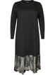 Kleid aus Jersey mit Glitzer und Spitzen, Schwarz, Packshot image number 0