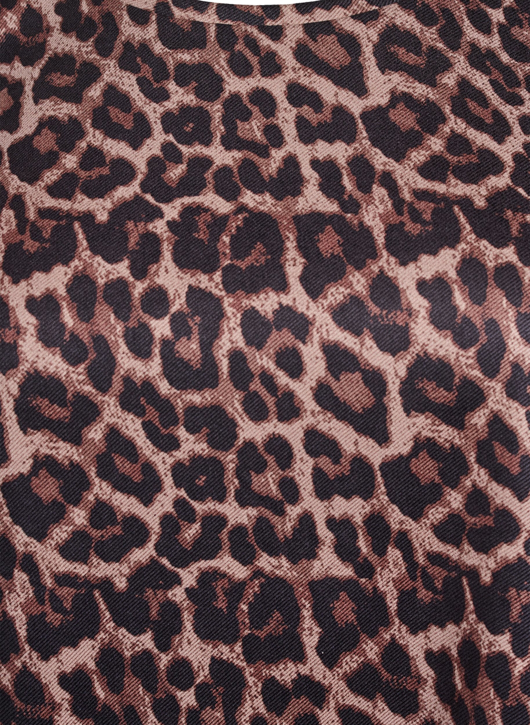 ZizziKurzes A-Linien-Kleid mit 7/8-&Auml;rmeln, Braun, Packshot image number 2