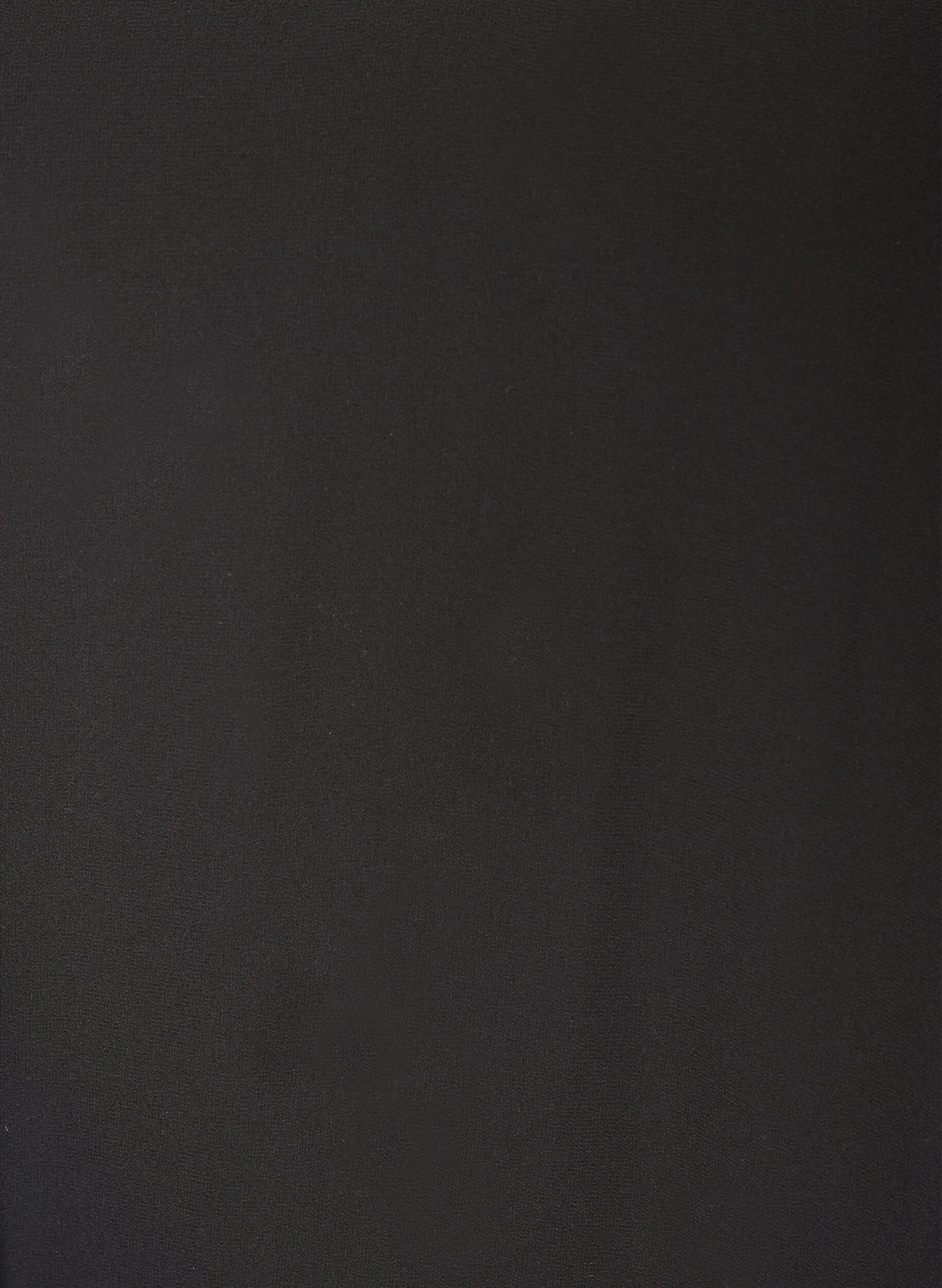 ZizziKurzes Chiffonkleid mit V-Ausschnitt, Schwarz, Packshot image number 2