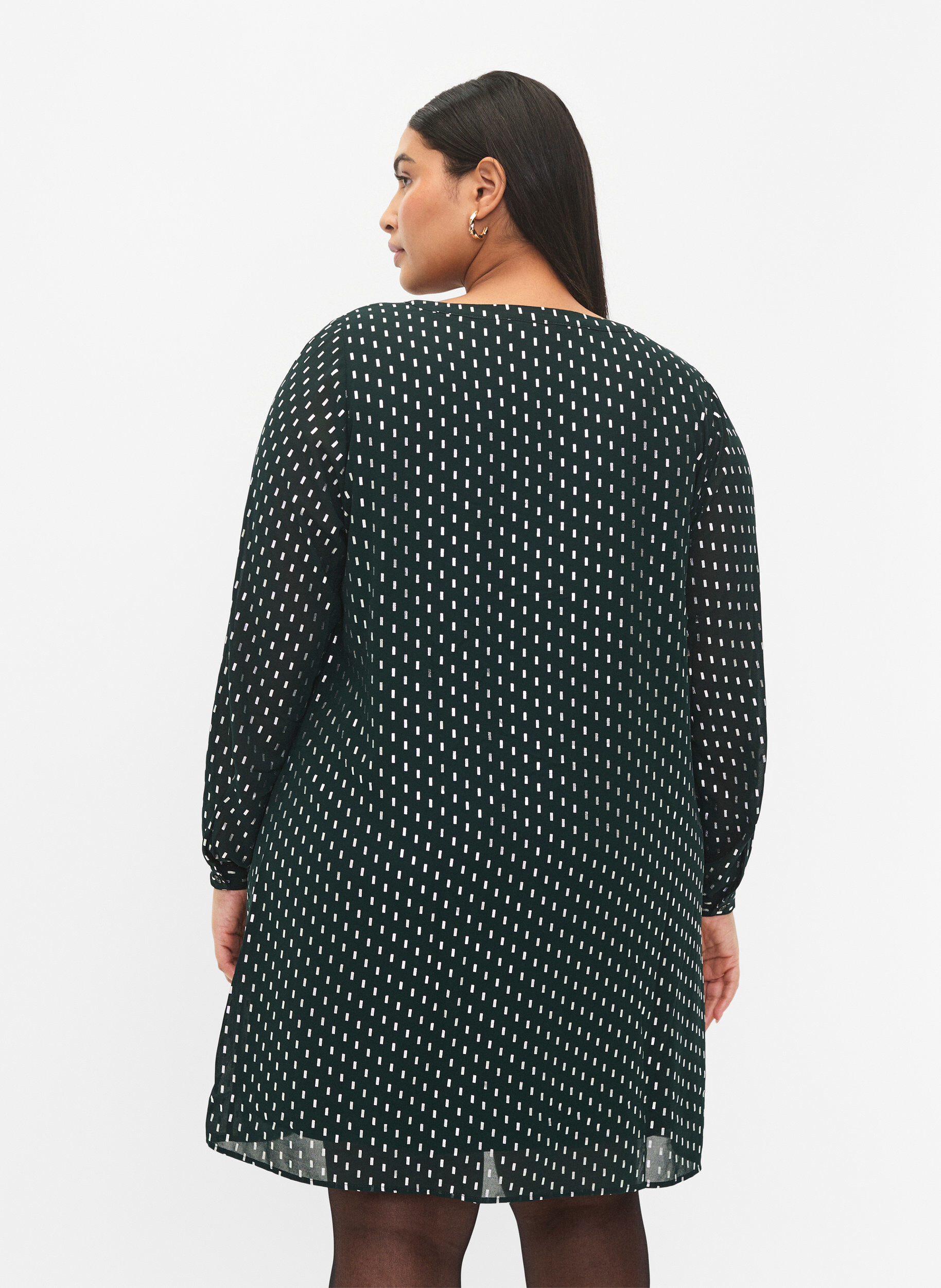 ZizziLang&auml;rmeliges Kleid mit Foliendruck, Scarab w. Silver, Model image number 1