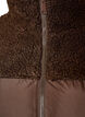 Mittellange Steppjacke mit Teddyfleece, Braun, Packshot image number 2